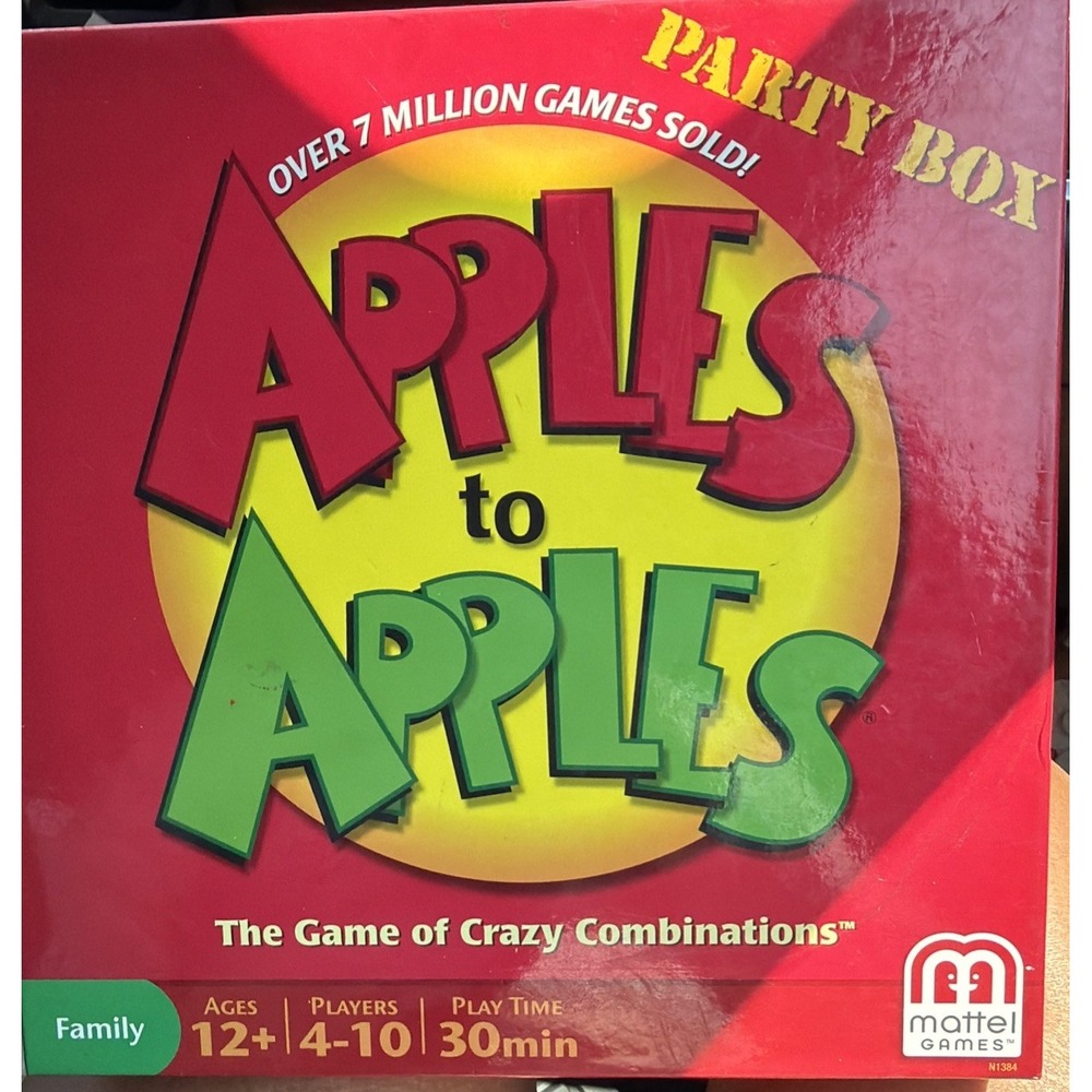 Apples to Apples Party Box 1000+ Cards Red Green Card Game Family Mattel